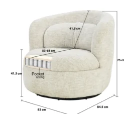 Fauteuil Bo cream