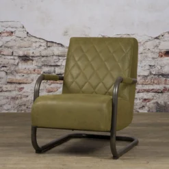Fauteuil Civo met armleuning bull Groen - set van 4