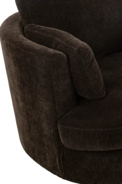 Fauteuil 360º donkerbruin