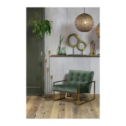Fauteuil Geneve velvet olive groen