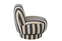 Fauteuil gestreept blauw/wit