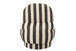 Fauteuil gestreept zwart/wit