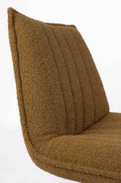 Fauteuil JAX OCHRE bouclé
