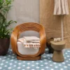 Fauteuil Jonas natural rattan vintage