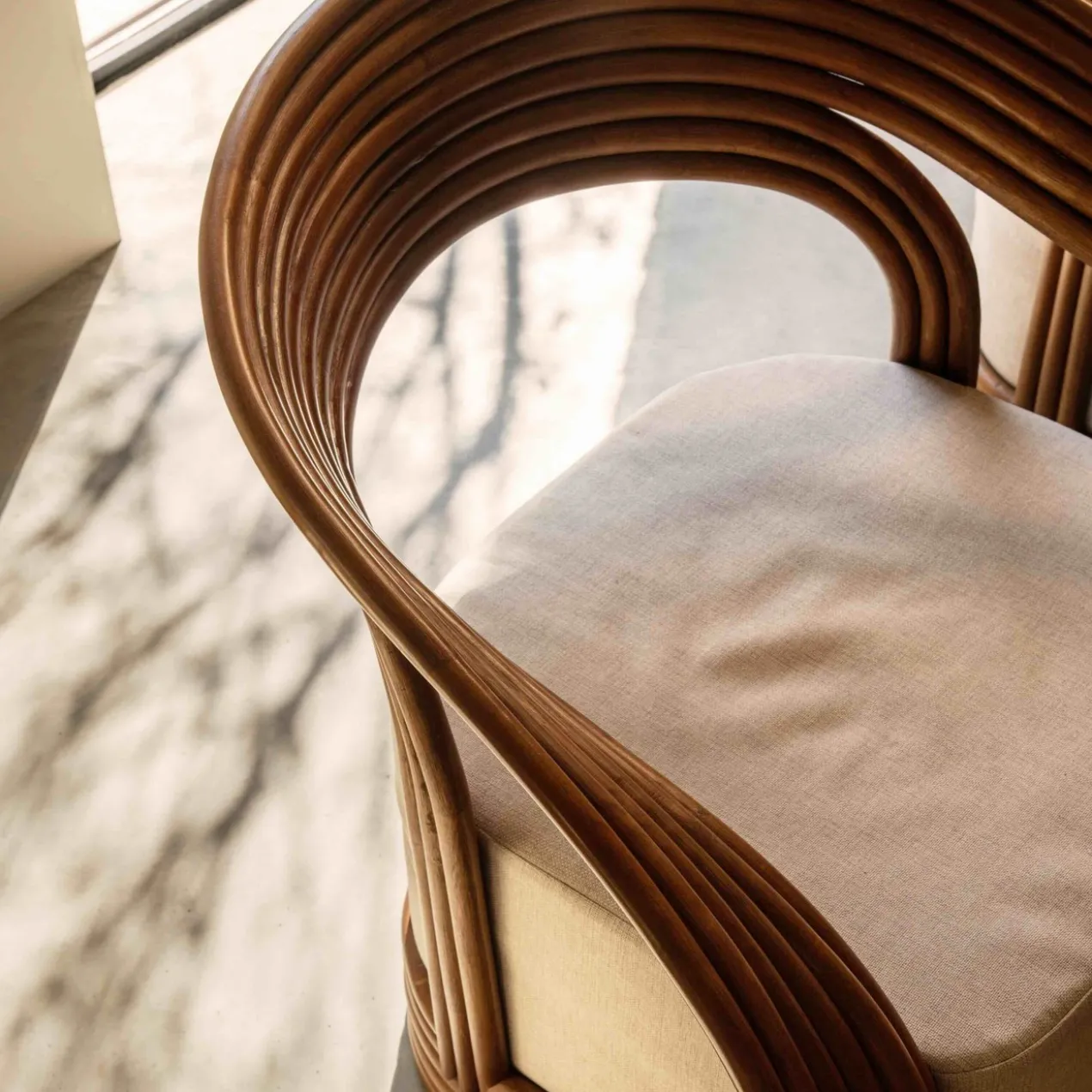 Fauteuil Jonas natural rattan vintage