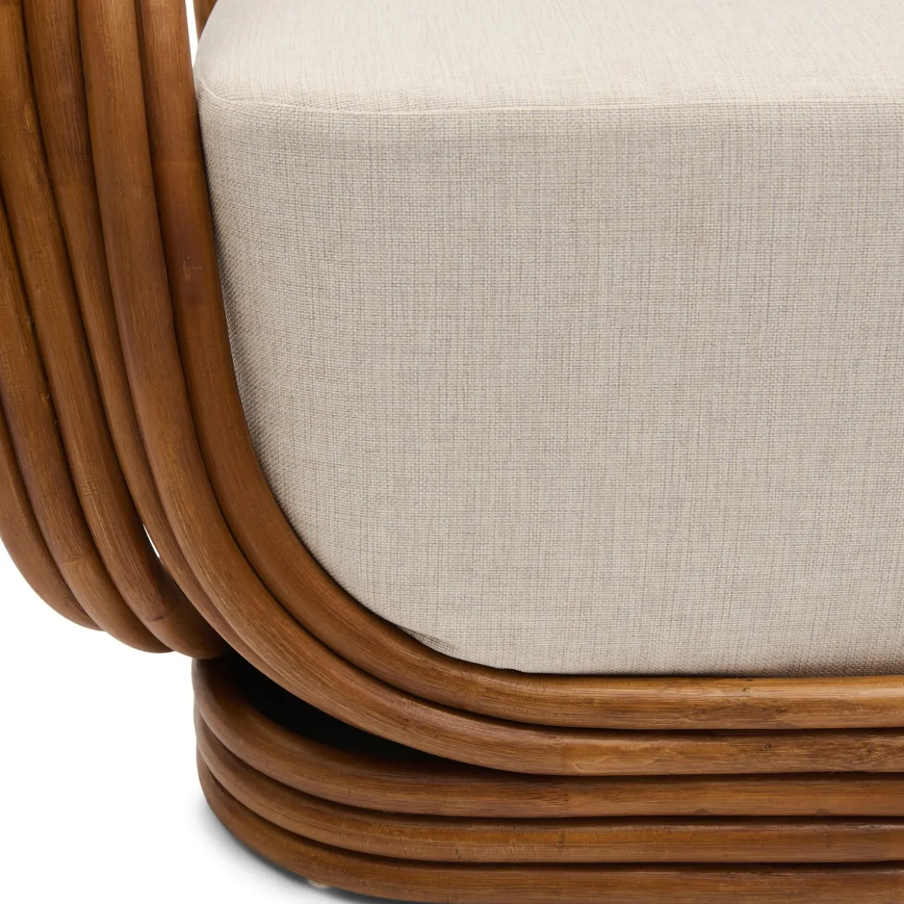 Fauteuil Jonas natural rattan vintage