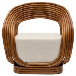 Fauteuil Jonas natural rattan vintage