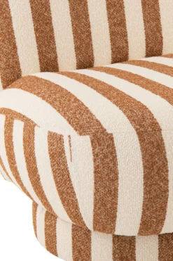 Fauteuil Loungestoel zand/wit