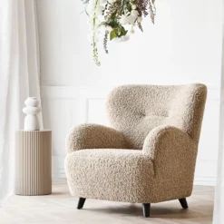 Fauteuil Marley teddy lichtbruin