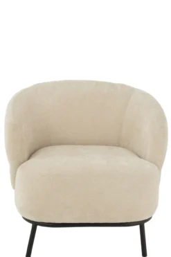 Fauteuil Mars populierenhout/schuim beige