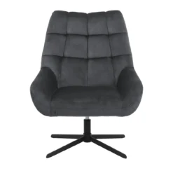 Fauteuil Niek draaibaar Donkergrijs