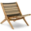 Fauteuil opvouwbaar Stephan natural teak/black