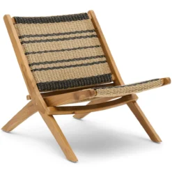 Fauteuil opvouwbaar Stephan natural teak/black