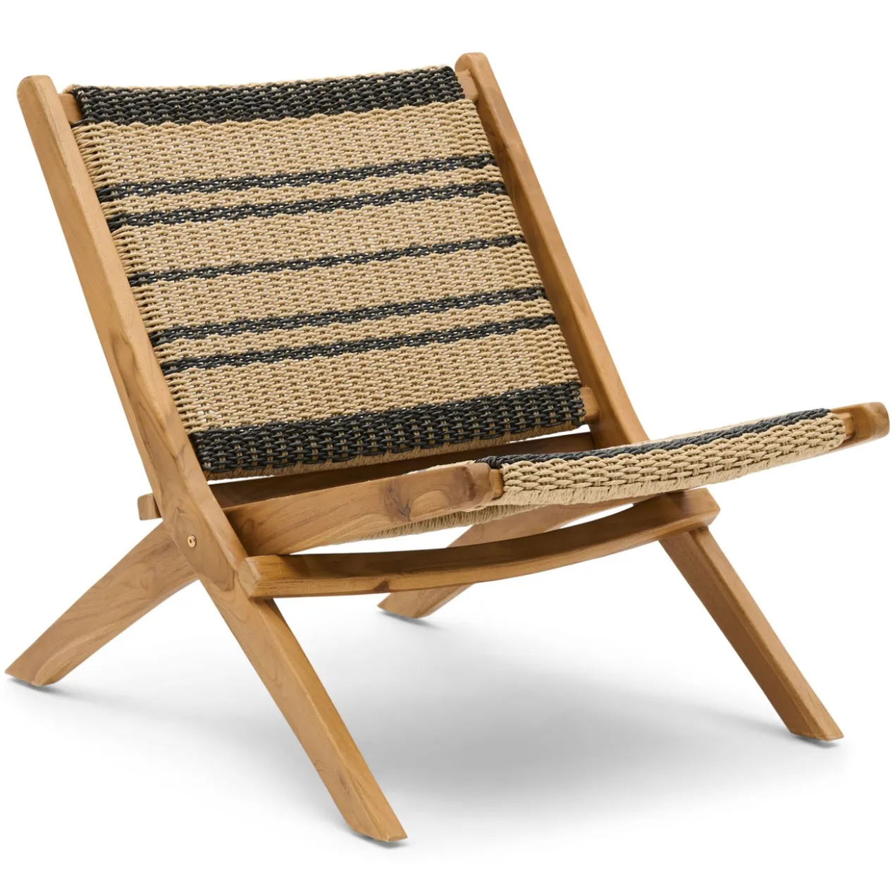 Fauteuil opvouwbaar Stephan natural teak/black