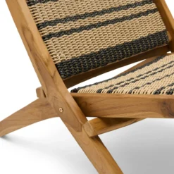 Fauteuil opvouwbaar Stephan natural teak/black