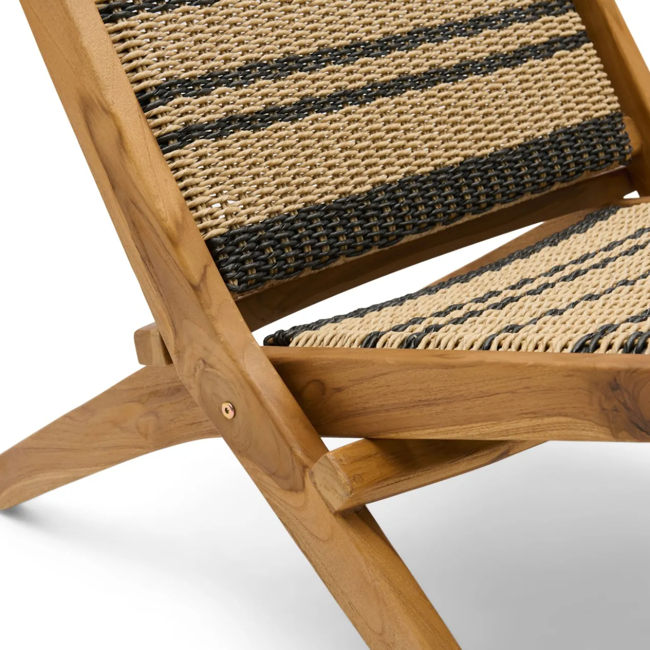 Fauteuil opvouwbaar Stephan natural teak/black