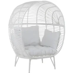 Fauteuil Ovaal staal wit