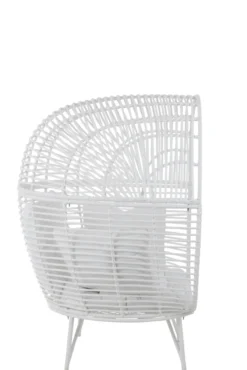 Fauteuil Ovaal staal wit