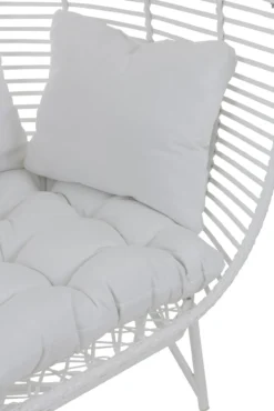 Fauteuil Ovaal staal wit