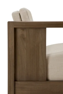 Fauteuil Roan teak wild brown flax
