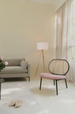 Fauteuil Spike Naturel/Roze