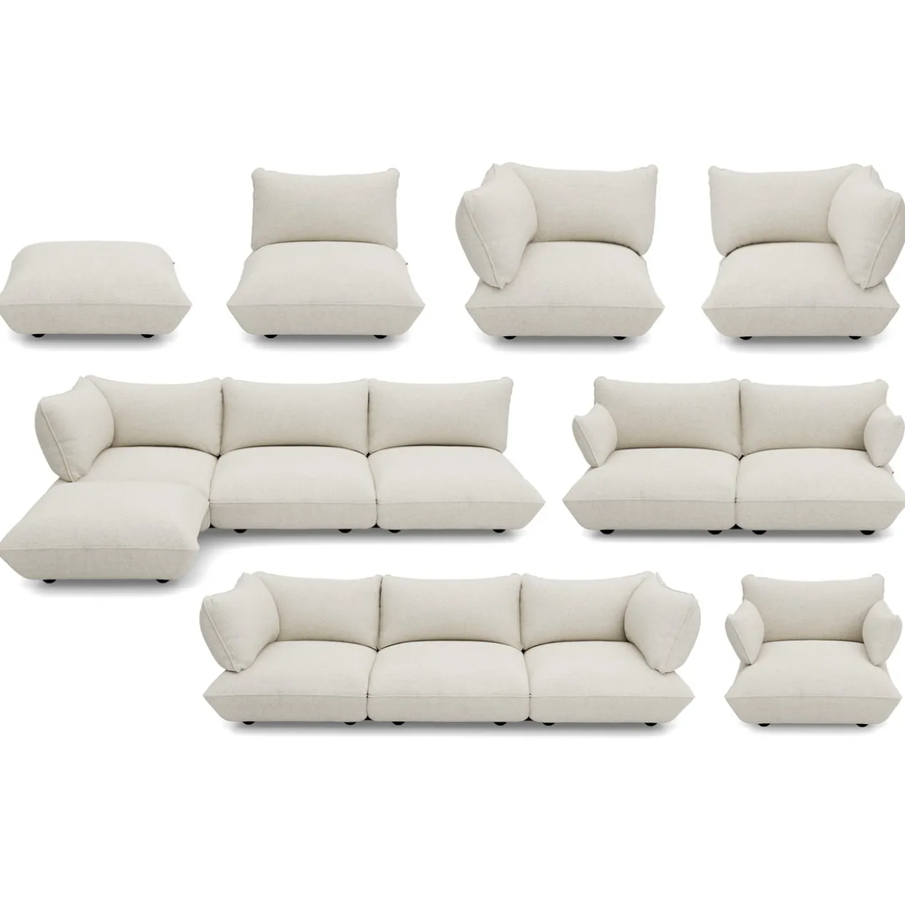 Fauteuil Sumo loveseat boucle recycled beige