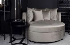 Fauteuil XL Rond inclusief 5 kussens Beige