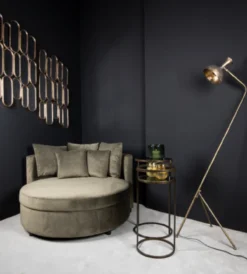 Fauteuil XL Rond inclusief 5 kussens Beige