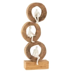 Figuur 3 Denkers Mangohout naturel/wit