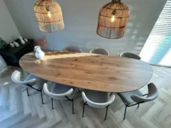 Firma Hout & Staal Eettafel Leaf | Mikado frame | Matte lak Eettafel Leaf | 220*100 cm | Softline | Matte lak