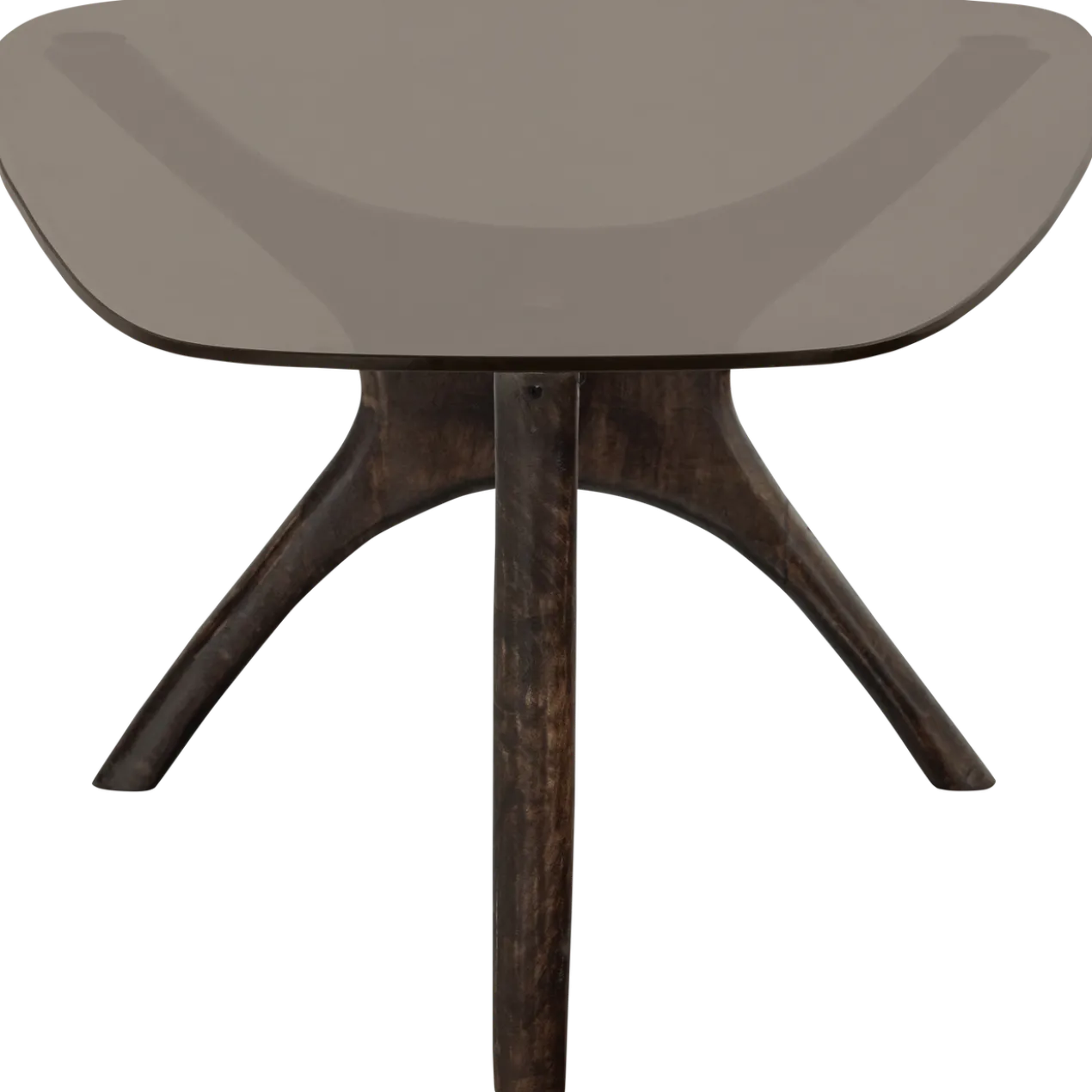 Flash salontafel mangohout/glas walnoot