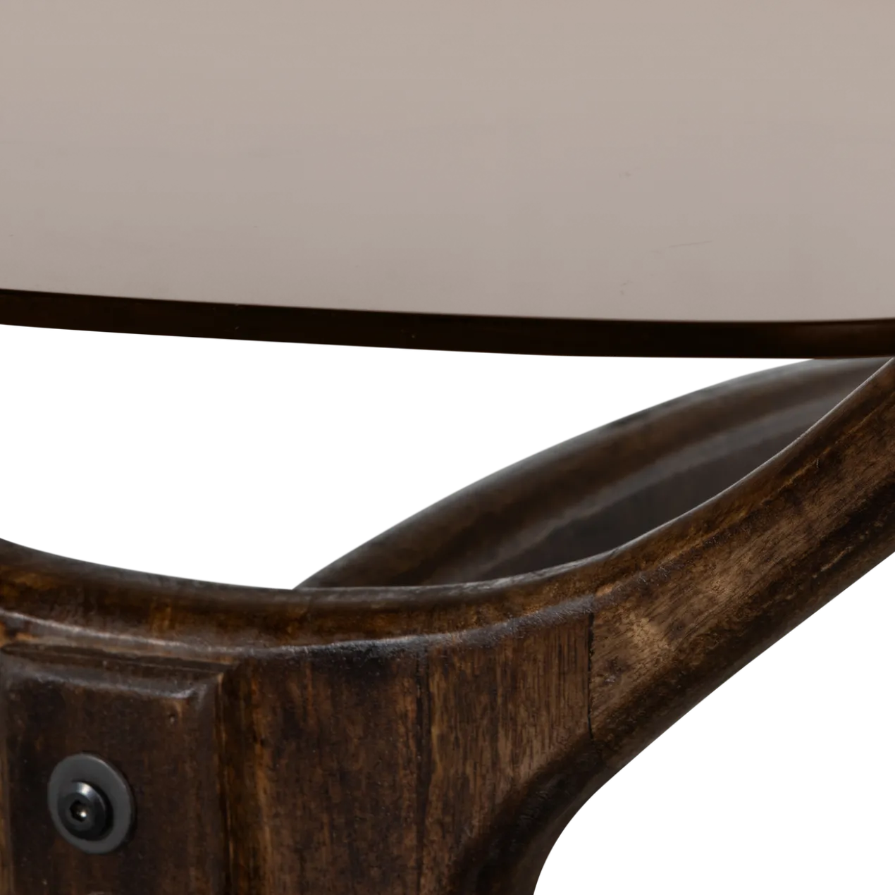Flash salontafel mangohout/glas walnoot