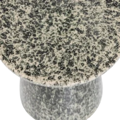 Fleck bijzettafel 43xo35 cm keramiek donkergrijs melange