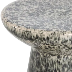 Fleck bijzettafel 43xo35 cm keramiek donkergrijs melange