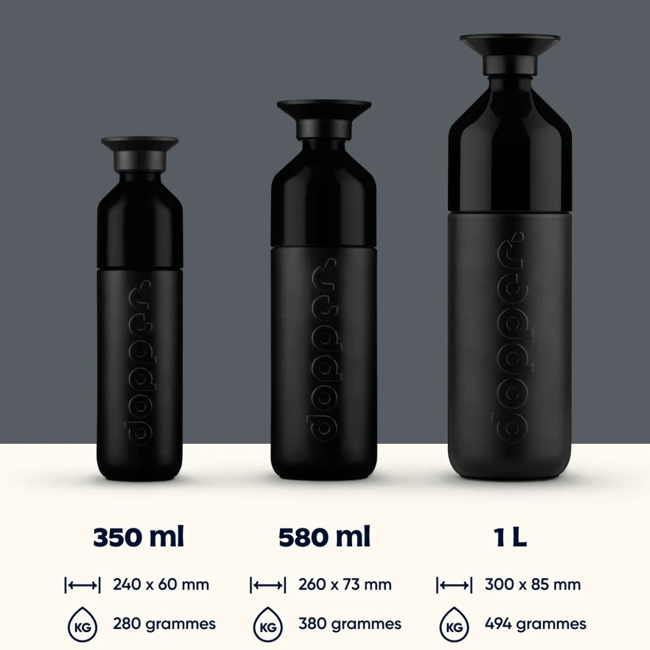 Fles Dopper Insulated 350 ml blazing black