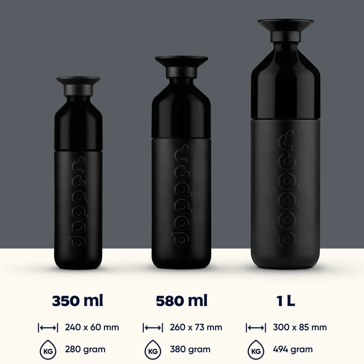 Fles Dopper Insulated 580 ml blazing black