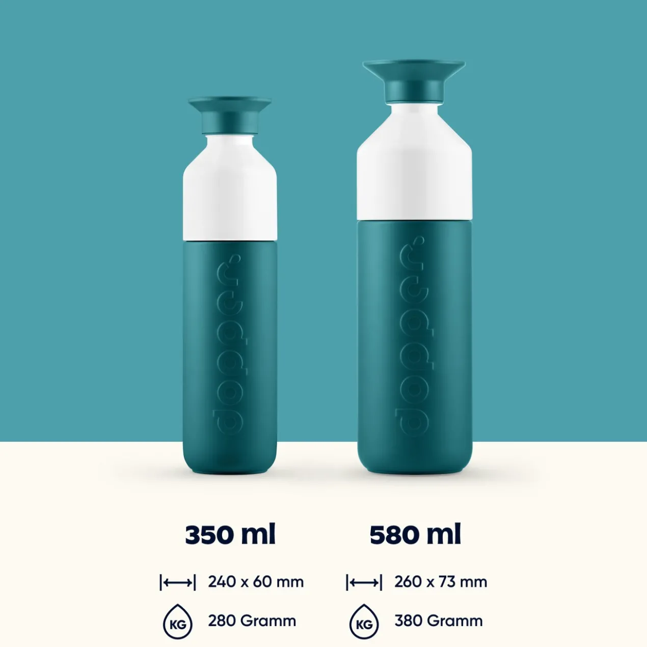 Fles Dopper Insulated 580 ml green lagoon
