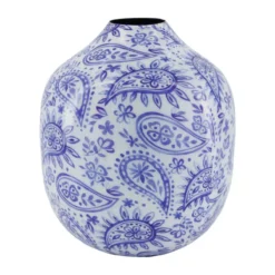 Flesvaas Paisley Blauw #1