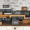 Flip clock No Case black, chrome stand