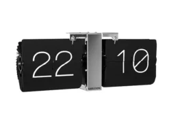 Flip clock No Case black, chrome stand
