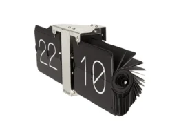 Flip clock No Case black, chrome stand