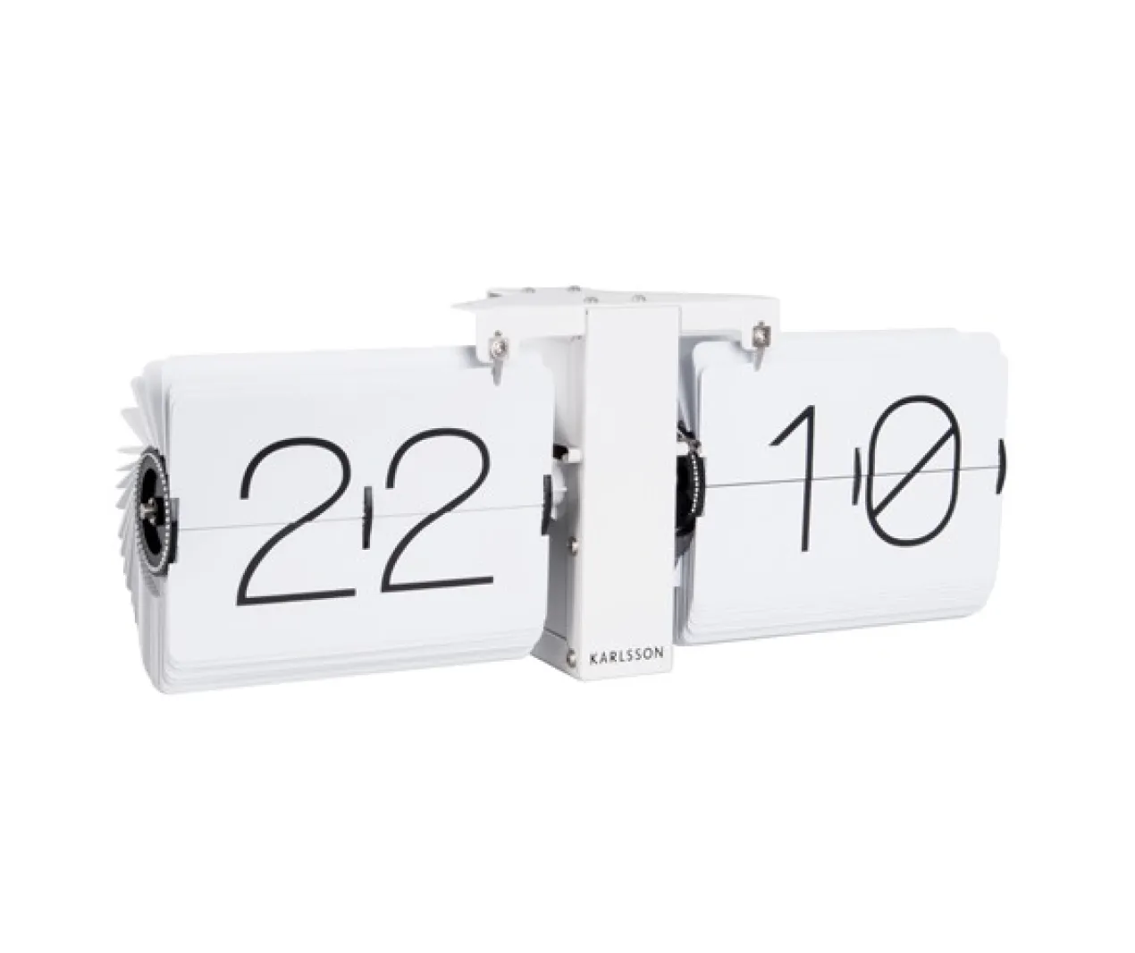 Flip clock No Case white, matt white stand