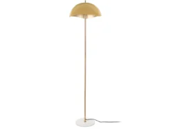 Floor lamp Waved enamel honey yellow