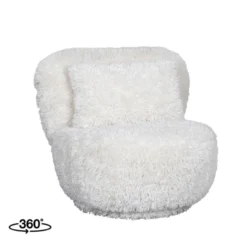 Fluffy draaifauteuil