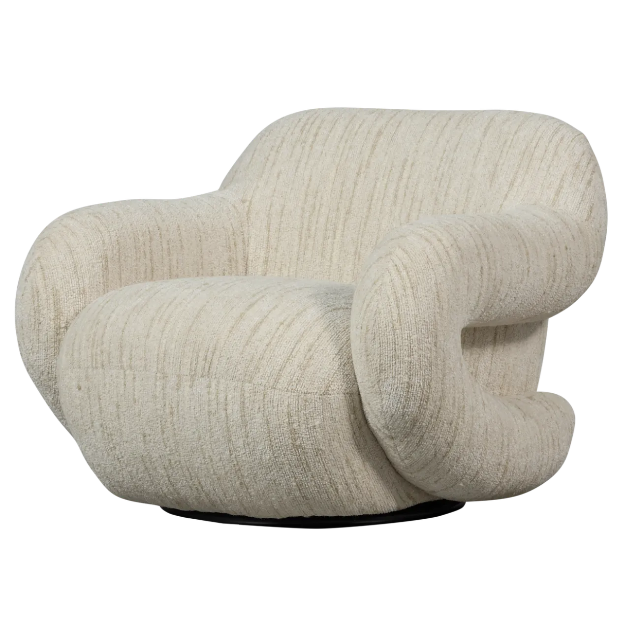 Folke fauteuil chenille naturel melange