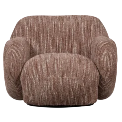 Folke fauteuil chenille oudroze melange