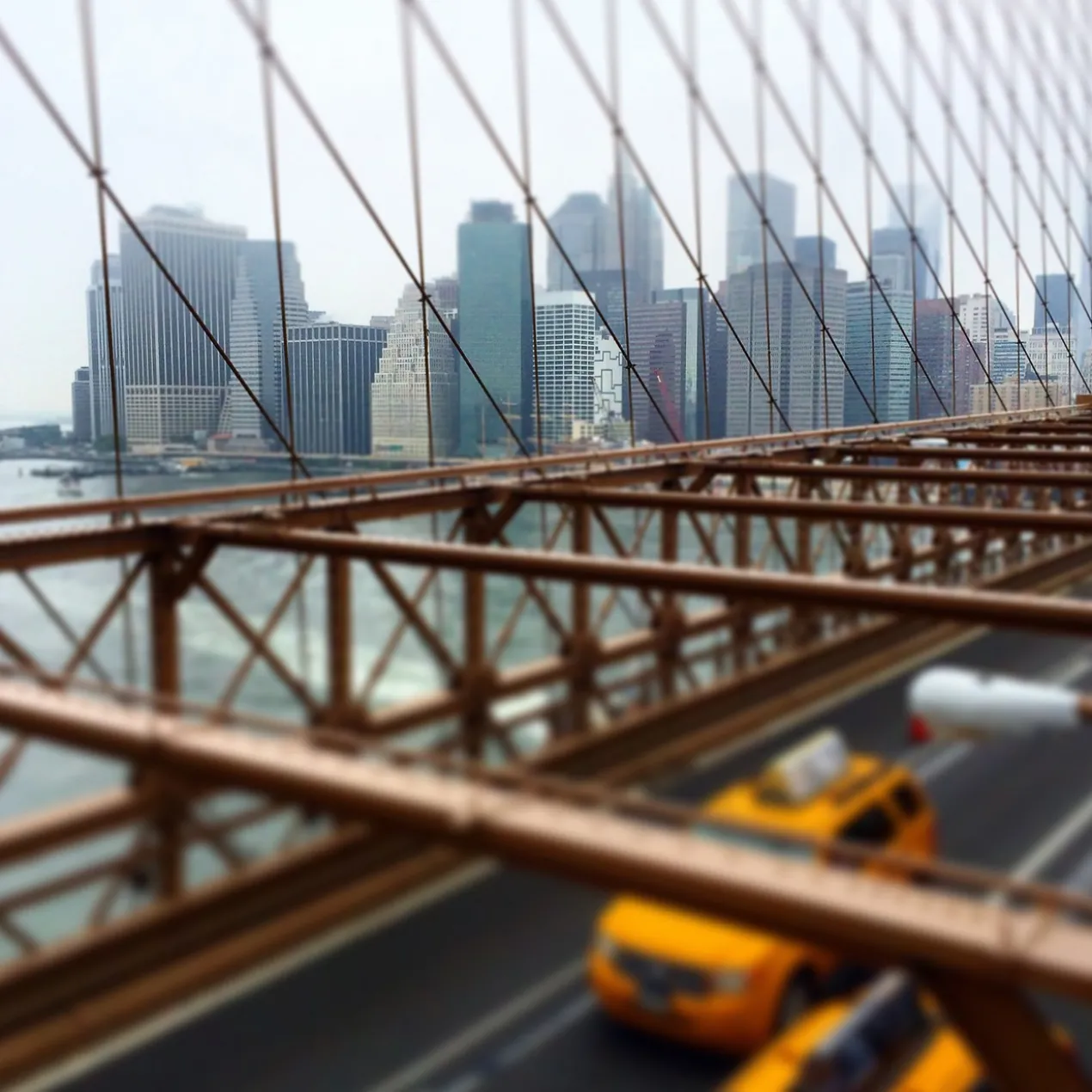 Foto op plexiglas Brooklyn Bridge 120x120 cm