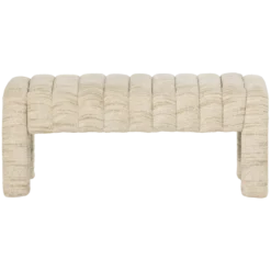 Frex gestoffeerd bankje boucle naturel [fsc]