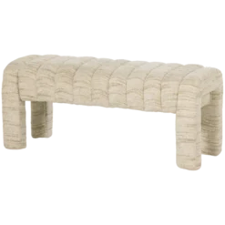 Frex gestoffeerd bankje boucle naturel [fsc]