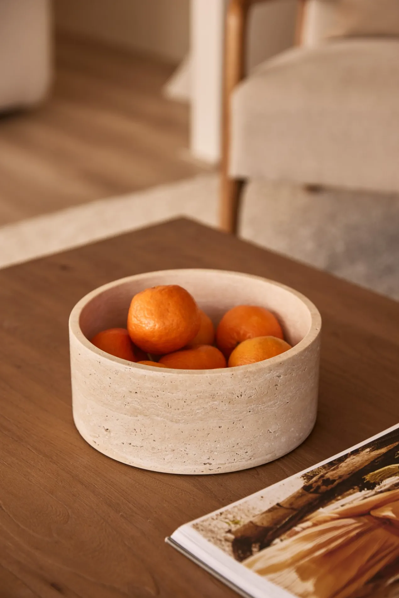 Fruitschaal Travertine